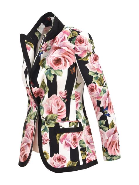 dolce gabbana floral blazer|dolce and gabbana jacket women's.